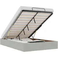 vidaXL Bedframe zonder matras 120x200 cm fluweel lichtgrijs
