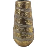 Non-Branded Non Branded vaas Peggie 19 x 40,5 cm staal goud