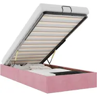 vidaXL Bedframe zonder matras 90x200 cm fluweel roze