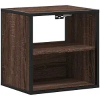 vidaXL Nachtkastje wandgemonteerd 40x31x39,5 cm bruin eikenkleurig