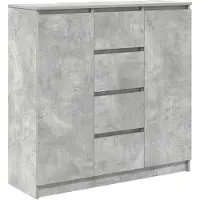 vidaXL Dressoir met lades 100,5x35x98,5 cm spaanplaat betongrijs