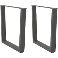 vidaXL Eettafelpoten 2 st V-vormig 80x(72-73,3) cm staal antraciet