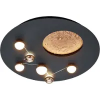 TRIO Design plafondlamp Zodiac zwart