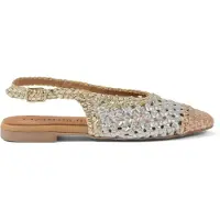 Lazamani Ballerina's Dames Zilver Leer | Maat 38