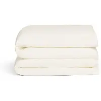 Yumeko Kinderdekbedovertrek Katoensatijn 100x135 Wit - Eco, Bio & Fairtrade