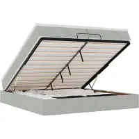 vidaXL Ottoman bed met matrassen 200x200cm fluweel lichtgrijs