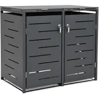 CoverTech Behuizing voor 2 120l of 240l Fargo antraciet afvalbakken