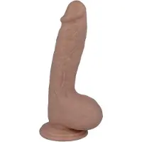 Intense Mr. - dildo - dildo vibrator - dildo vrouwen - dildo mannen - dildo anaal - dildo xxl - beige - flexibel - 19,7cm Ø 3,1cm / sex / erotiek toys