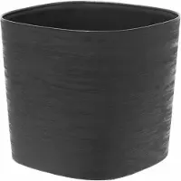 You do it Pot met waterreserve - GARDEN ID Respect - Zwart-Anth 25 x 25 cm - 100% huishoudelijk afval - 100% recyclebaar - Gestructureerd oppervlak.