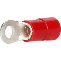 Cimco geïsoleerde ringkabelschoen recht rood 10mm2 - gat M5 per 100 stuks (180070)