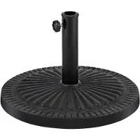 Costway Parasolstandaard, diameter 49 cm, ronde marktparaplustandaard, parasolstandaard voor 38/48 mm stangen, parasolvoet