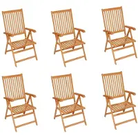 The Living Store Tuinstoelen 6 st met wijnrode kussens massief teakhout - Tuinstoel - Tuinstoelen - Tuin Stoel - Tuin Stoelen