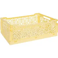 Atmosphera Kids Vouwkrat/Opbergkrat - Stapelbaar - 40x30x15cm - Geel