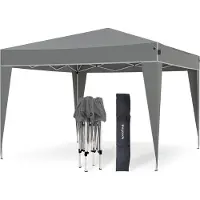 LifeGoods Partytent - Paviljoen - Easy Up - Opvouwbaar - Waterdicht - Met Draagtas - 300 x 300 cm – Grijs
