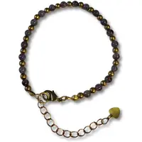Ruben Robijn Ibiza love armband Amethist goudkleur