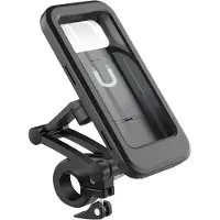 Ntech telefoonhouder fiets - Smartphone telefoon houder 360 graden rotatie en waterdicht – voor Geschikt voor Motor, fiets en kinderwagen