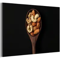 MuchoWow Aluminium schilderij 180x120 cm - Wanddecoratie metaal - Hout - Noten - Zwart - Metalen muurdecoratie woonkamer - Decoratie industrieel - Foto op dibond - Industriële accessoires slaapkamer