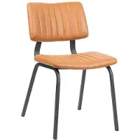 Label51 Eetkamerstoel gusto cognac pu-leder set van 2