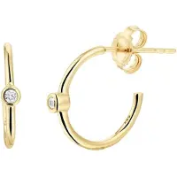 The Jewelry Collection Geelgouden Stekeroorringen zirkonia 4023023