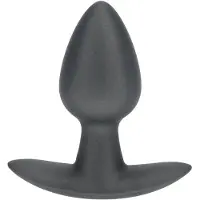 Ouch! Gladde Siliconen Buttplug 2.7 cm - Gunmetal