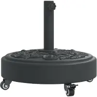vidaXL Parasolvoet met wielen voor stok van Ø38 / 48 mm 27 kg rond