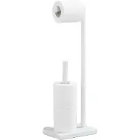 Guido Gusto Toiletbutler met wc rolhouder en reserverol houder compleet mat wit staand