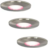 Hofronic Set van 3 stuks smart WiFi RGBWW LED inbouwspots Vegas 5,5 Watt IP44