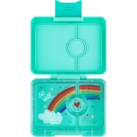 Yumbox Snack - lekvrije Bento box - 3 vakken - Miami Aqua / Rainbow tray