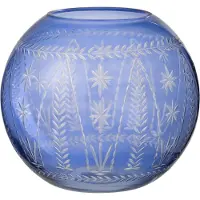 J-Line vaas Tarifa Rond - glas - blauw - Ø 27 cm