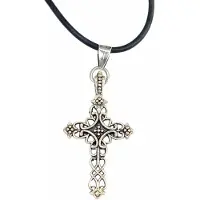 Charme Bijoux Ketting kruis zilverkleur -