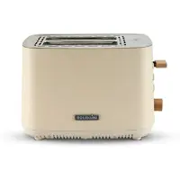 Bourgini Harmony Broodrooster - Echte Beukenhouten elementen - Toaster- Extra hoge broodlift en 2 brede brood sleuven - 7 warmteniveaus