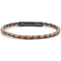 Frank 1967 bracelet multi brown braided leather 20cm ipb