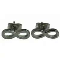 Charme Bijoux Infinity zwarte oorbellen