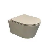 Boss & Wessing Wandcloset BWS Calitri Urb.y 48 cm Rimfree Compact Mat Taupe Zand