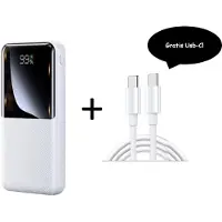 Remax cynlle serie powerbank - Powerbank 20000 mah - 22.5 w - wit - snel opladen - met GRATIS usb-c 1,5 m kabel t.w.v. €10 euro!