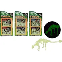 Johntoy John Toy Bouw je eigen 3D glow in the dark dino- 2 stuks op kaart