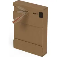 Klika - Brievenbusdoosjes 105 x 26 x 149 mm (a6 formaat) bruin zelfklevende sluiting | 25 stuks