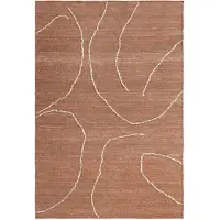 Ferm Living Gessoto Jute Rug Jute Tapijt Terracotta|Off-White | 140 x 200 cm