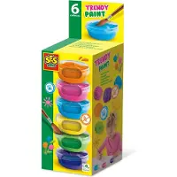 SES Creative SES Plakkaatverf Trendy - Plakkaatverf - 6 kleuren - (6x45ml)