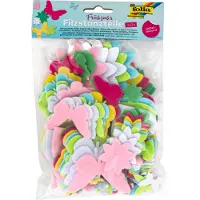 SupertargetShop Folia zelfklevende viltvormen Lente, blister met 112 stuks