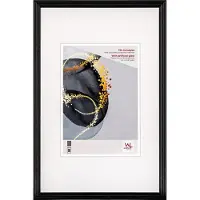 Walther design Select - Houten lijst - Fotoformaat 15x20 cm - Kunstglas - Zwart