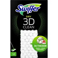 Swiffer Dry 3D Clean Stofwisdoekjes 14st Wit wit Polyester Vloerwisser