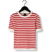 NIK&NIK T-shirt rood Meisjes Viscose Ronde hals Streep - maat 128
