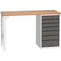 Bott Verso Werkbank | 7 Lades | Breedte 1500mm | Multiplex | RAL 7016 - 16921901.19