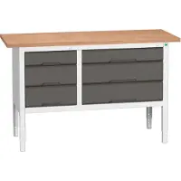 Bott Verso Verstelbare Werkbank | 1500x600x830-930mm | 6 Laden | Multiplex | RAL 7016 - 16923015.19