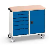 Bott Verso Mobiele Werkbank | 1050x600x980mm | 6 Laden | Multiplex Top | RAL 5010 - 16927124.11