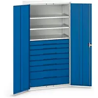 Bott Verso Systeemkast | 1050x550x2000mm | 3 Legborden | 8 Laden | RAL 5010 - 16926577.11