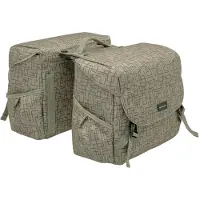 New Looxs Ivy Mondi Joy Dubbele Fietstas MIK - 38 liter - Walnoot Ivy grijs groen