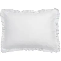 Vandyck kussensloop ruches (wit) (60x70 cm)