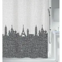 Spirella Urban Douchegordijn Textiel - 180x200 cm - Black